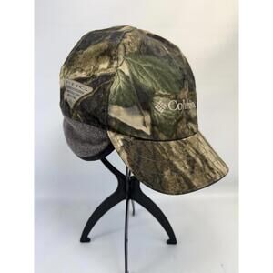 Columbia Sportswear Hunting Cap Ear Flaps Camo Omni Tech Cold Weather L/XL